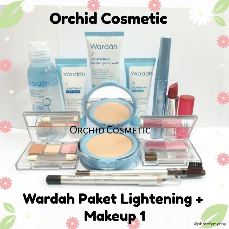Wardah Paket Lightening Makeup Lengkap 1  / Paket Seserahan Wardah