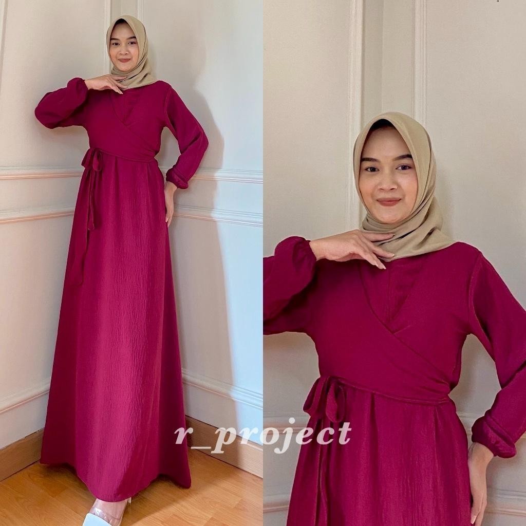 Aleta Maxi Gamis Dress Jumbo Ukuran S M L XL XXL XXXL 5L Bahan Adem Premium Terbaru Kekinian