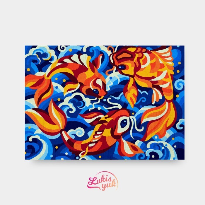 

Koi - Paint by Numbers Kit - Painting Kit - 35x25cm - by LukisYuk