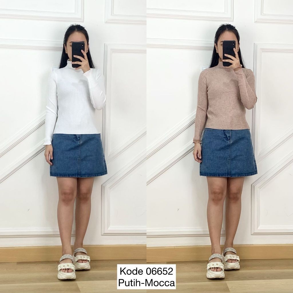 Blouse Knit Wanita I Atasan Wanita Knit I Atasan Bahan Knit I Knit Blouse Korea