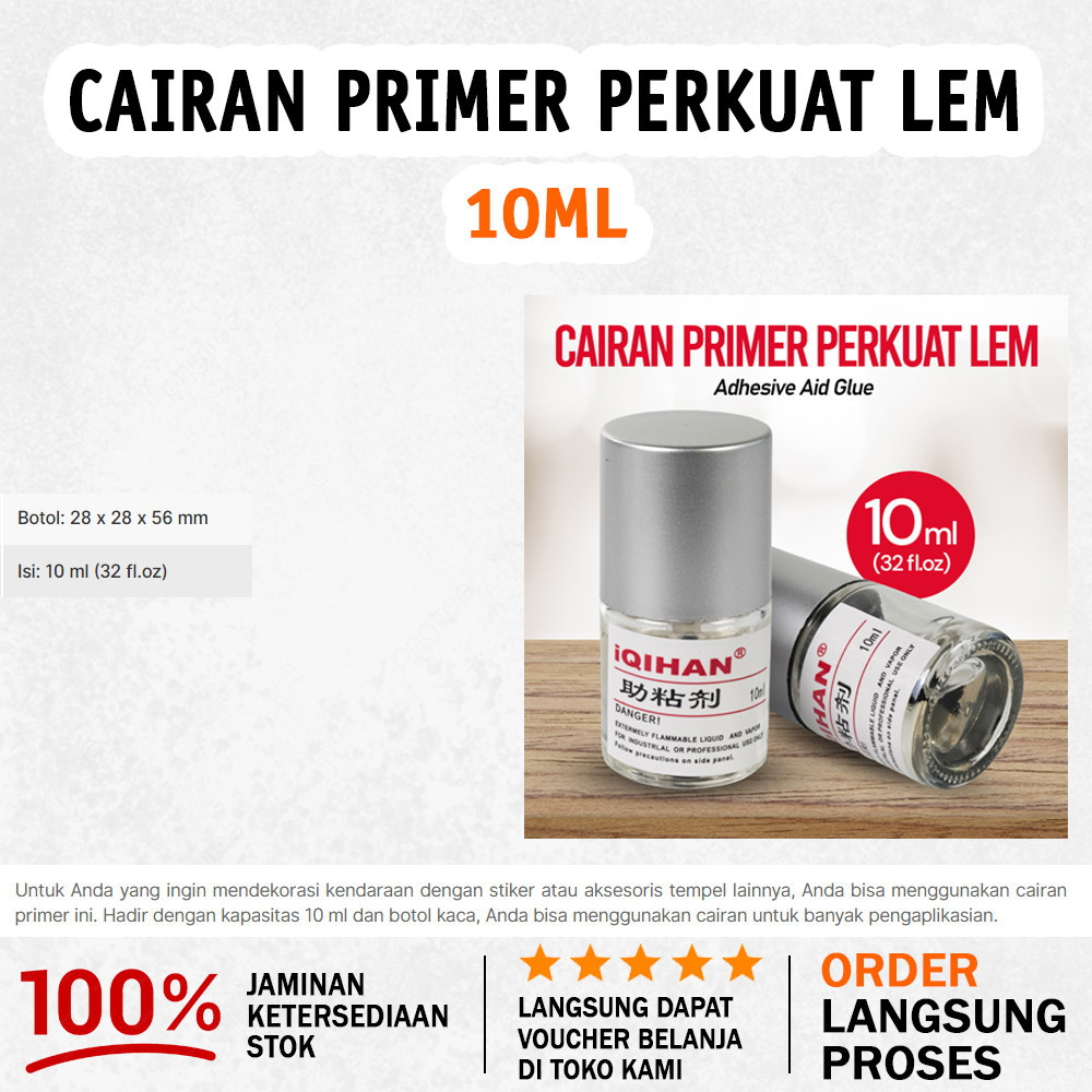 Cairan Primer 3M Perkuat Lem Adhesive Aid Glue 10ml | Ready Warna Transparent