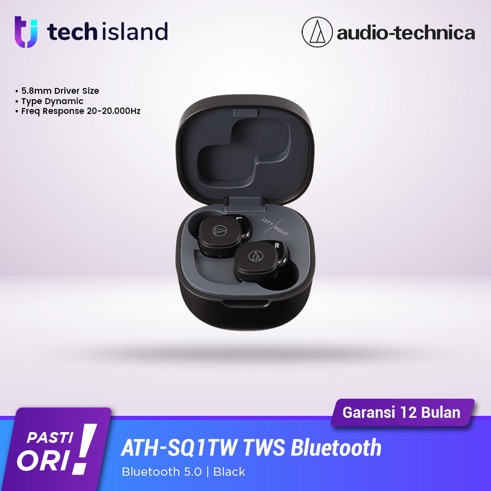 Audio Technica ATH-SQ1TW Earphone TWS Bluetooth IPX4 In Ear Earbuds SQ1TW