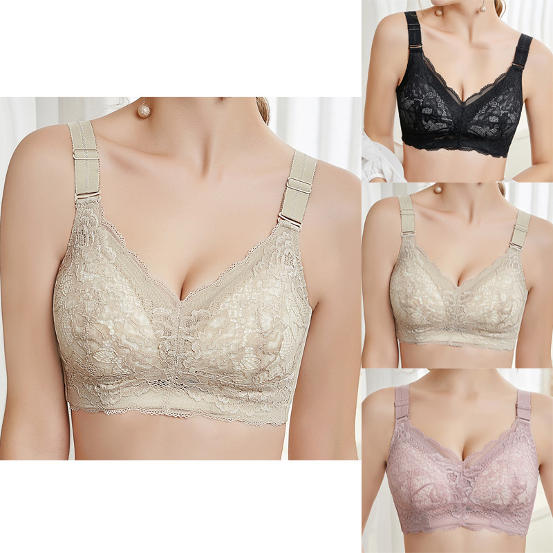 Renda Emulsi Push Up Bra Seamless Pakaian Dalam Tali Lebar -shoulder Wanita Bh Lingerie Sexy Tanpa K
