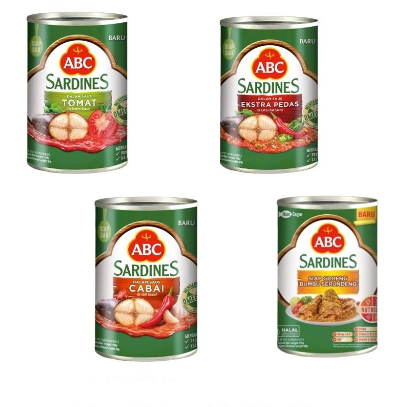 

ABC SARDEN KECIL 155 g - TOMAT/ CABAI/ EKSTRA PEDAS/ SERUNDENG/ ALL VARIAN