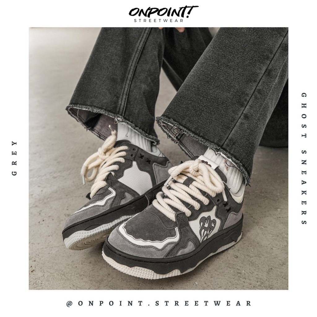 Ghost sneakers - sepatu sneakers pria korea original streetwear sneakers putih sepatu wanita korean 