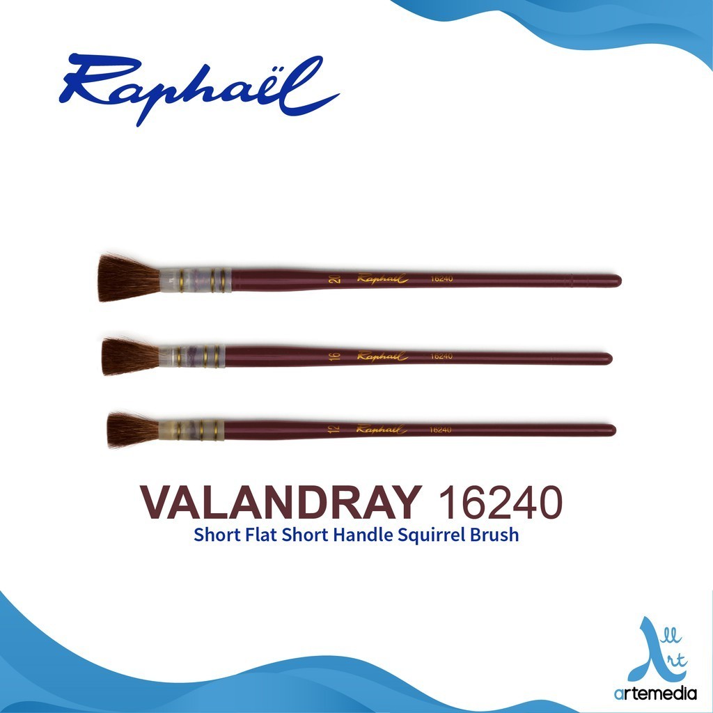 

Kuas Lukis Raphael 16240 Short Flat Valandray Squirrel Brush SH