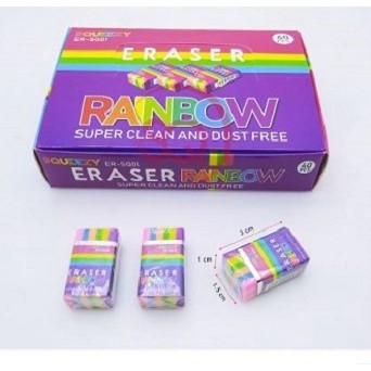 

CY - 1 PAK 40 PCS SQUEEZY ERASER RAINBOW ER-SQ01