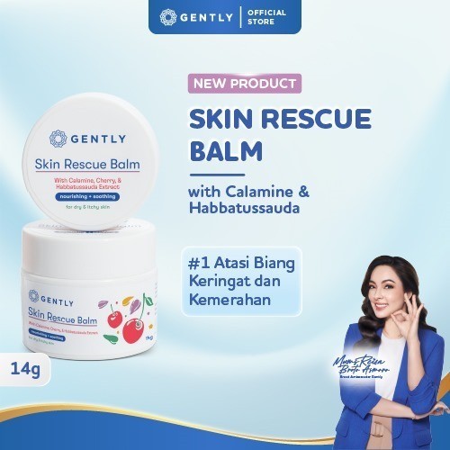 KZ36MT GENTLY Skin Rescue Balm with Calamine, Cherry &amp; Habbatussauda Extract | Baby Moisturizer | Pelembab &amp; Skincare Anak Untuk Biang Keringat
