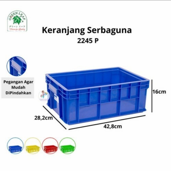 

KERANJANG INDUSTRI SERBAGUNA 2245 P GL/KERANJANG IKAN/BUAH/BOX/KRAT