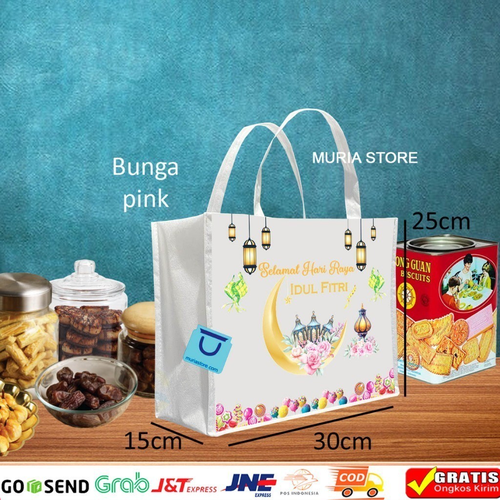 

TAS HAMPERS LEBARAN IDUL FITRI WARNA PUTIH BAHAN TEBAL SIAP KIRIM
