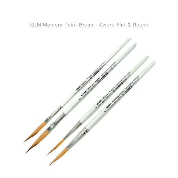 

KUM Memory Point Sword Synthetic Brush Short Handle Kuas Lukis