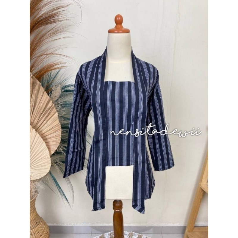 LURIK JAWA [Hitam] Kebaya Lurik / Baju Jawa Lurik - Premium, Katun Prasojo