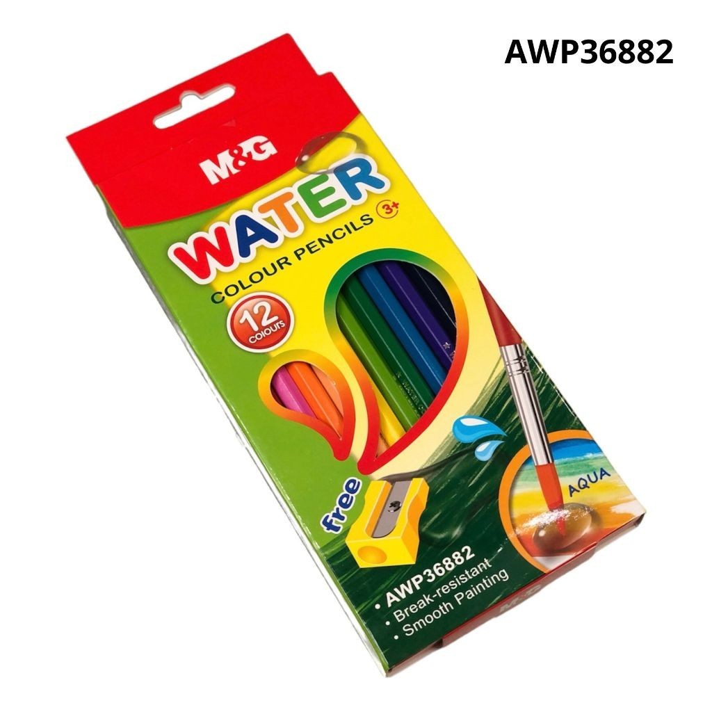 

Pensil Warna Water Colour M&G 12 Warna Colour Pencil #AWP36882 Free Rautan - SHAGB