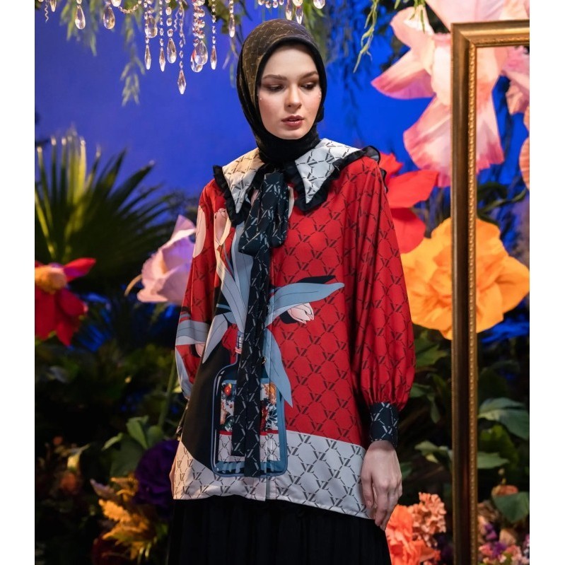 VZ Elysium Scarf, Top, Dress Original by VIVI ZUBEDI - Top Lava