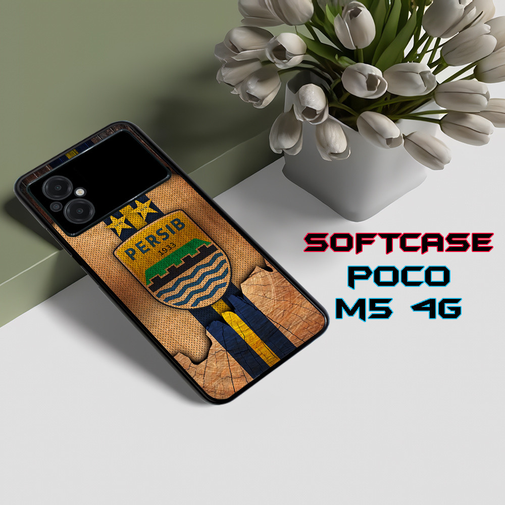 CUSTOM CASE GLOSSY XIAOMI POCO M5 4G MOTIF PERSIB BANDUNG