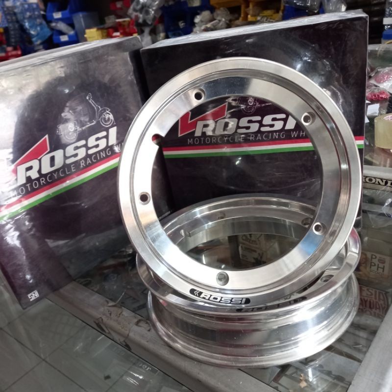 Velg Vrossi Tubeless Vespa Ring 10  Chrome Polish Harga sepasang