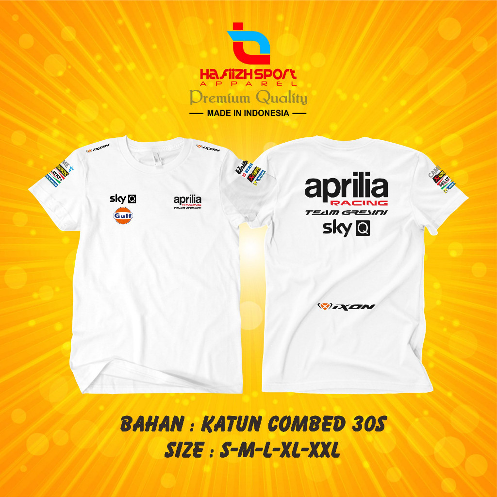 Kaos Baju Racing Team Aprilia Gresini MotoGp Premium