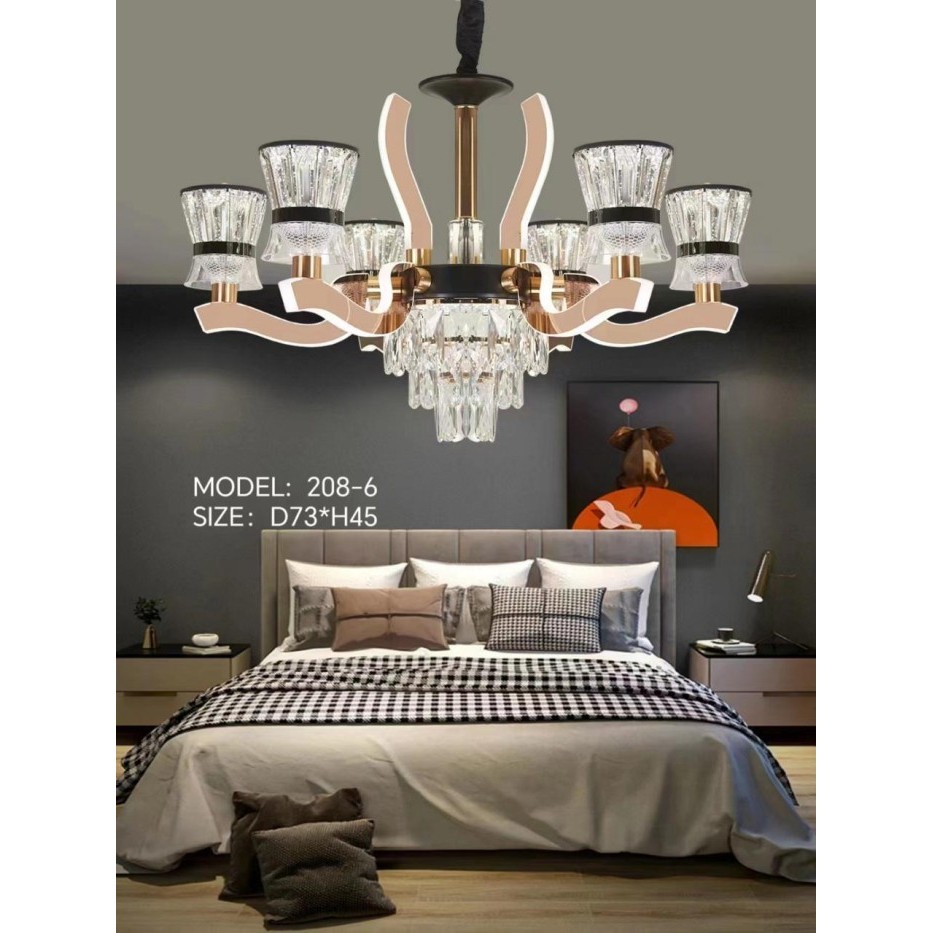 Lampu  Hias Gantung Ruang Tamu Mewah Klasik 208