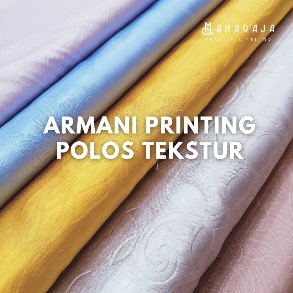 Kain Armani Printing Polos Motif Tekstur