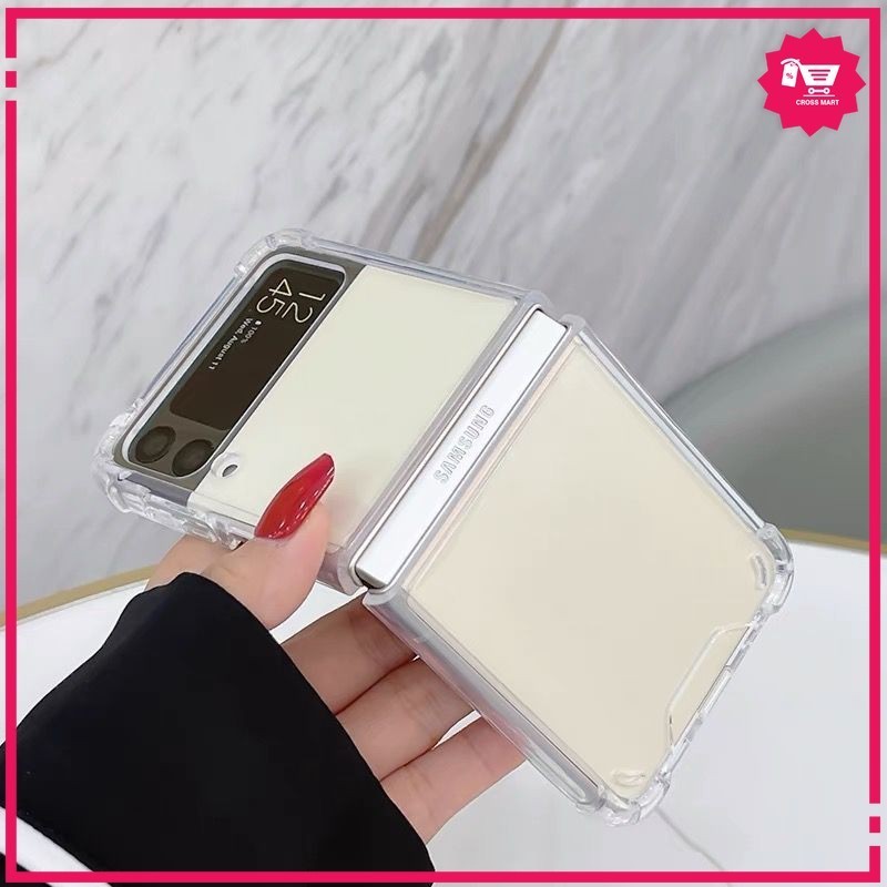 Anti Crack Acrylic Bening Samsung Galaxy Z Flip 5 Flip 4 Z Flip 3 5G Flip 2 Flip 1 Soft Case Transpa