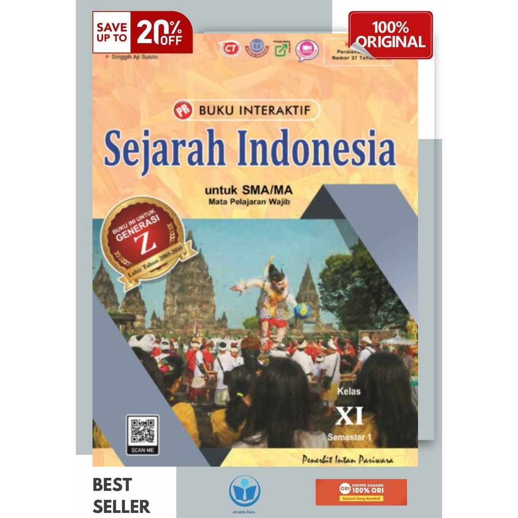 Buku Pr/Lks Sejarah Indonesia K13 SMA/MA Kelas 11/XI Semester 1  Intan pariwara Tahun 2024