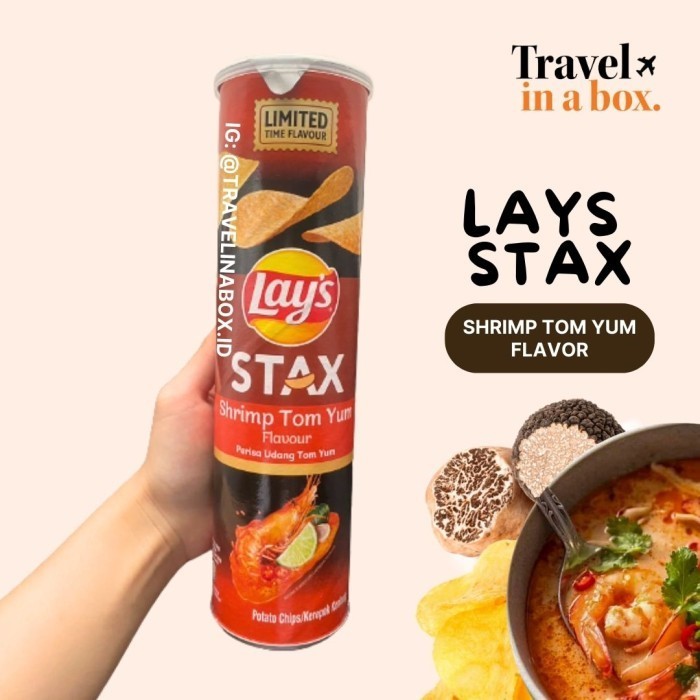 

Sale LAYS STAX LIMITED EDITION POTATO CHIPS TRUFFLE & SHRIMP TOM YUM FLAVOR - TOM YUM