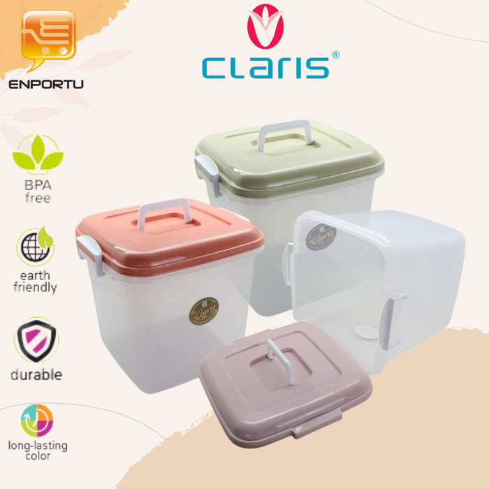 CLARIS Kotak Penyimpanan Serbaguna 43 Liter Storage Box Q-Bic 1058 RE