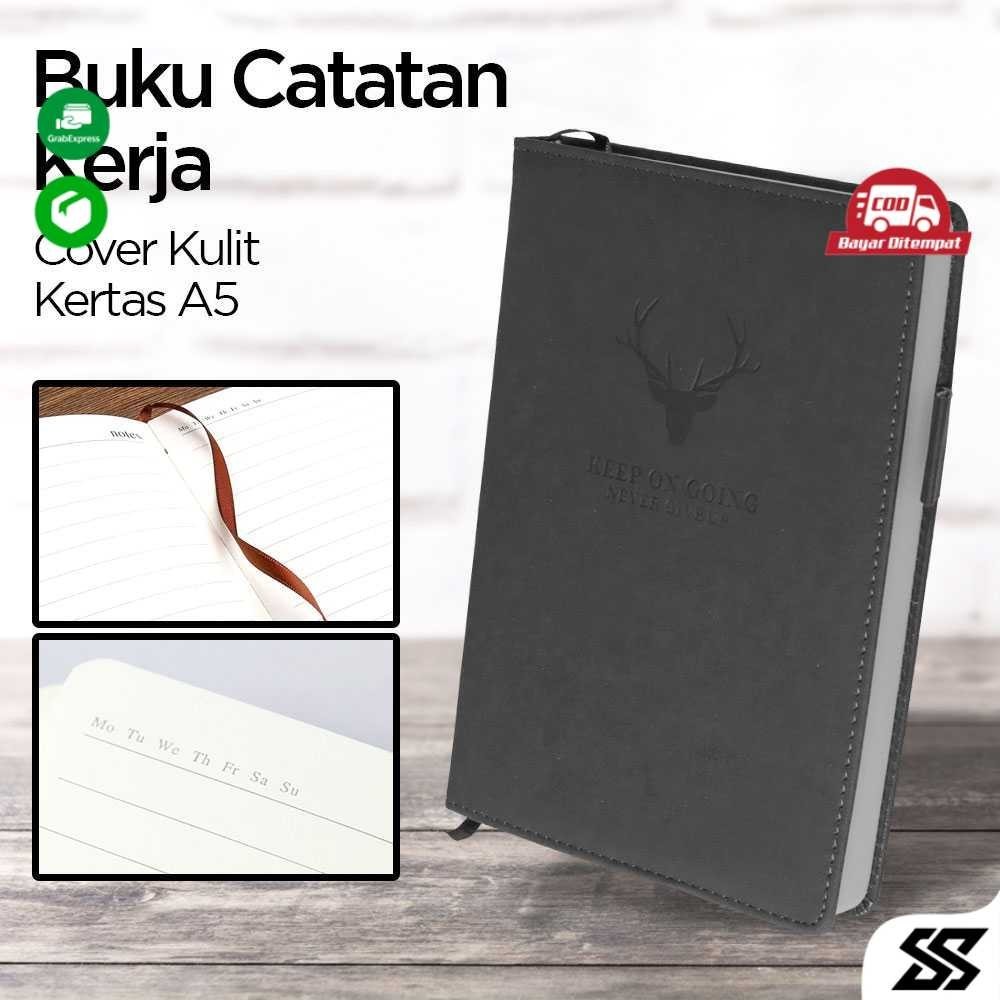 

Buku Catatan Harian Notebook Diary Cover Kulit 180 Lembar A5