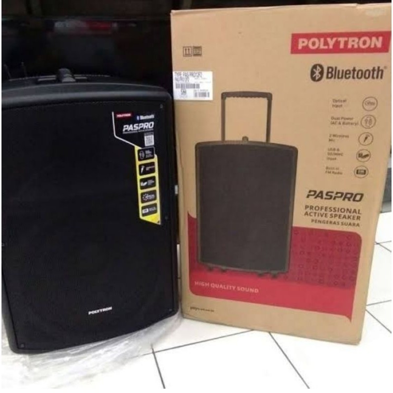 RAMADHAN PROMO speaker bluetooth portable  meeting profesional polytron paspro 12F3 rms 100w