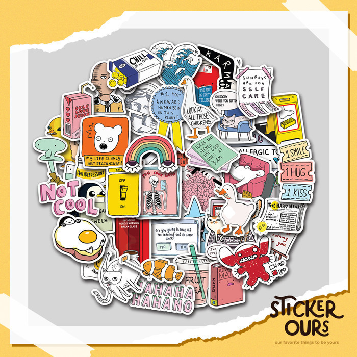 

STICKER PACK DAILY DOODLE | STICKER TUMBLER | STIKER LAPTOP KOPER HELM