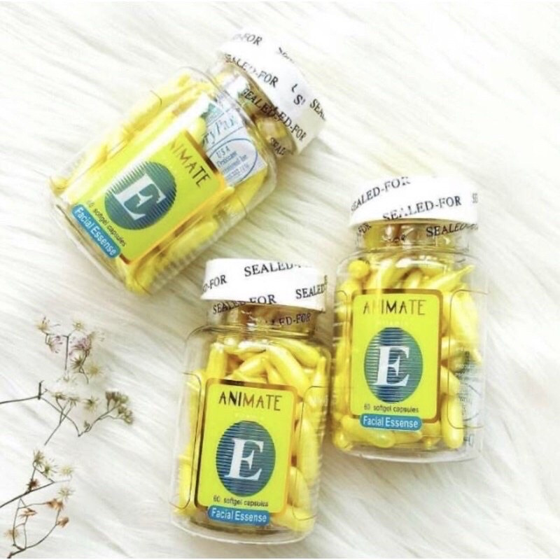 Animate Skincare Ori Serum Kapsul Vitamin E Facial Essence isi 60