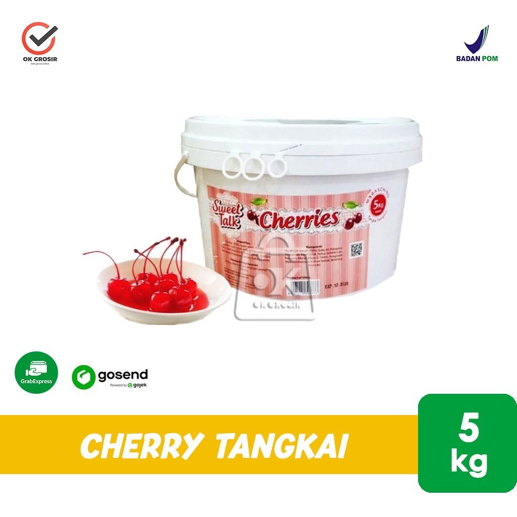 

Cherry Merah Tangkai Sweet Talk / Buah Ceri Pail 5 kg (KHUSUS INSTANT)