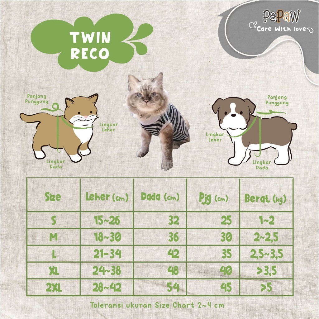 Baju Steril Kucing Anjing Betina Jantan Untuk Recovery Pasca Operasi