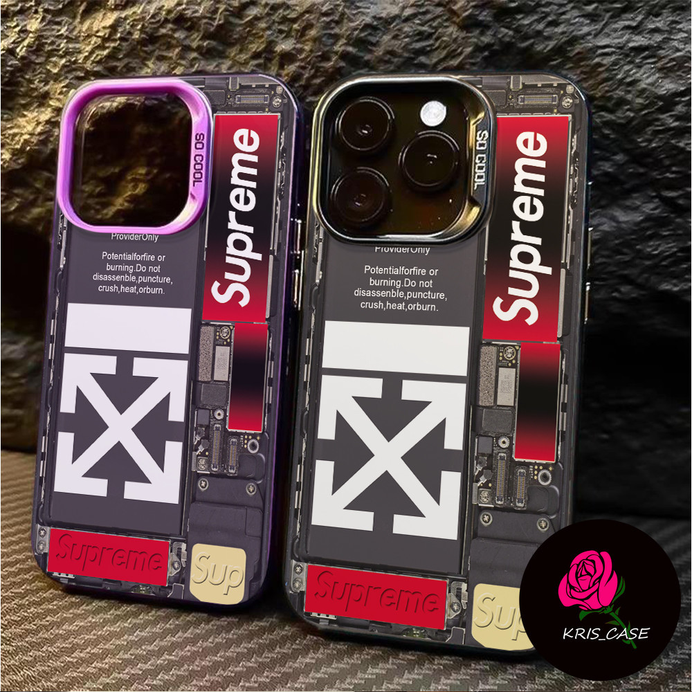 Casing Ponsel Buram IMD Kualitas Tinggi SUPREME Mesin Modis cocok untuk Iphone 15 Plus 15 15 Pro 15 