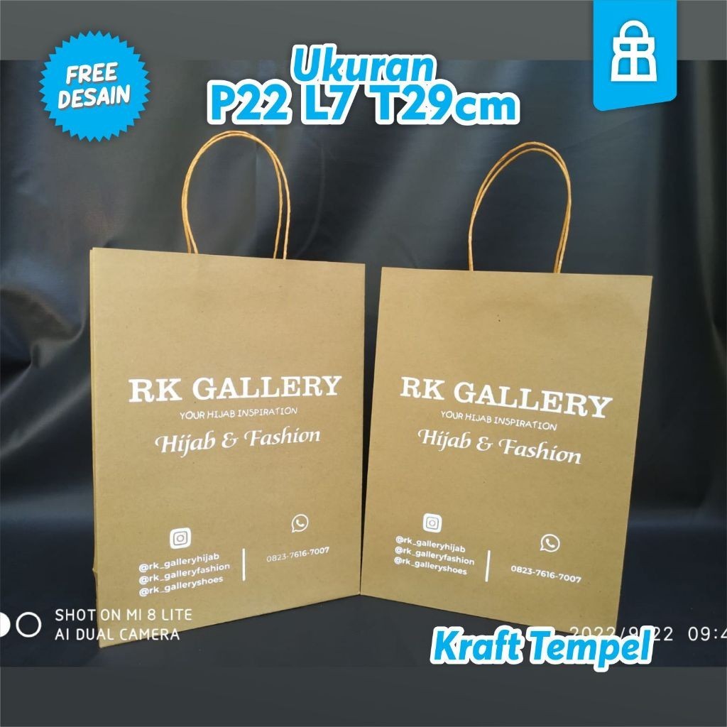 

PAPERBAG TAS KERTAS Sablon FREE DESAIN untuk Tas Kertas WEDDING, PERNIKAHAN, UK 22x7x30