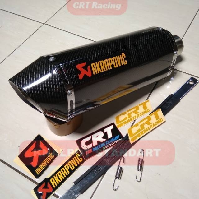 Silencer Knalpot Racing Akrapovic CRT Original