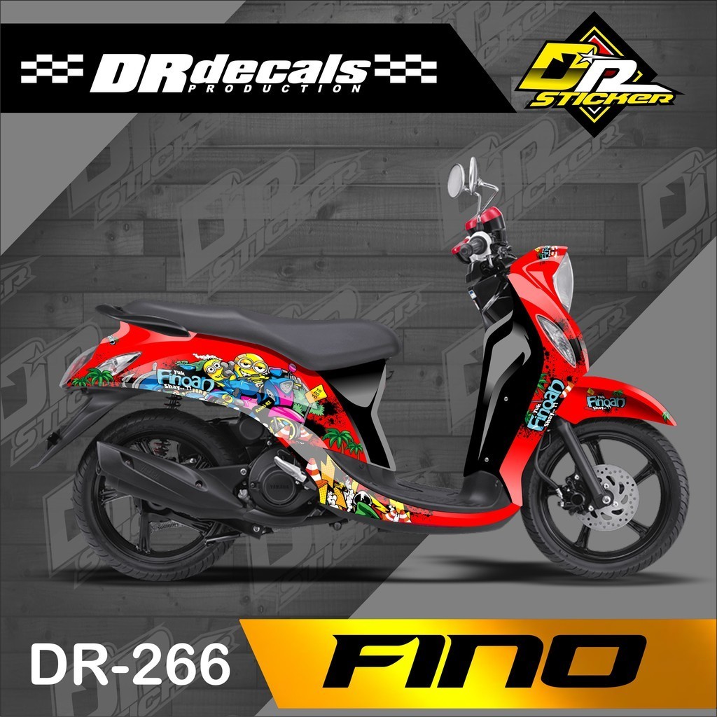 Decal Sticker Custom Fino Full Body Desain Minion Full Body Desain Suka_suka