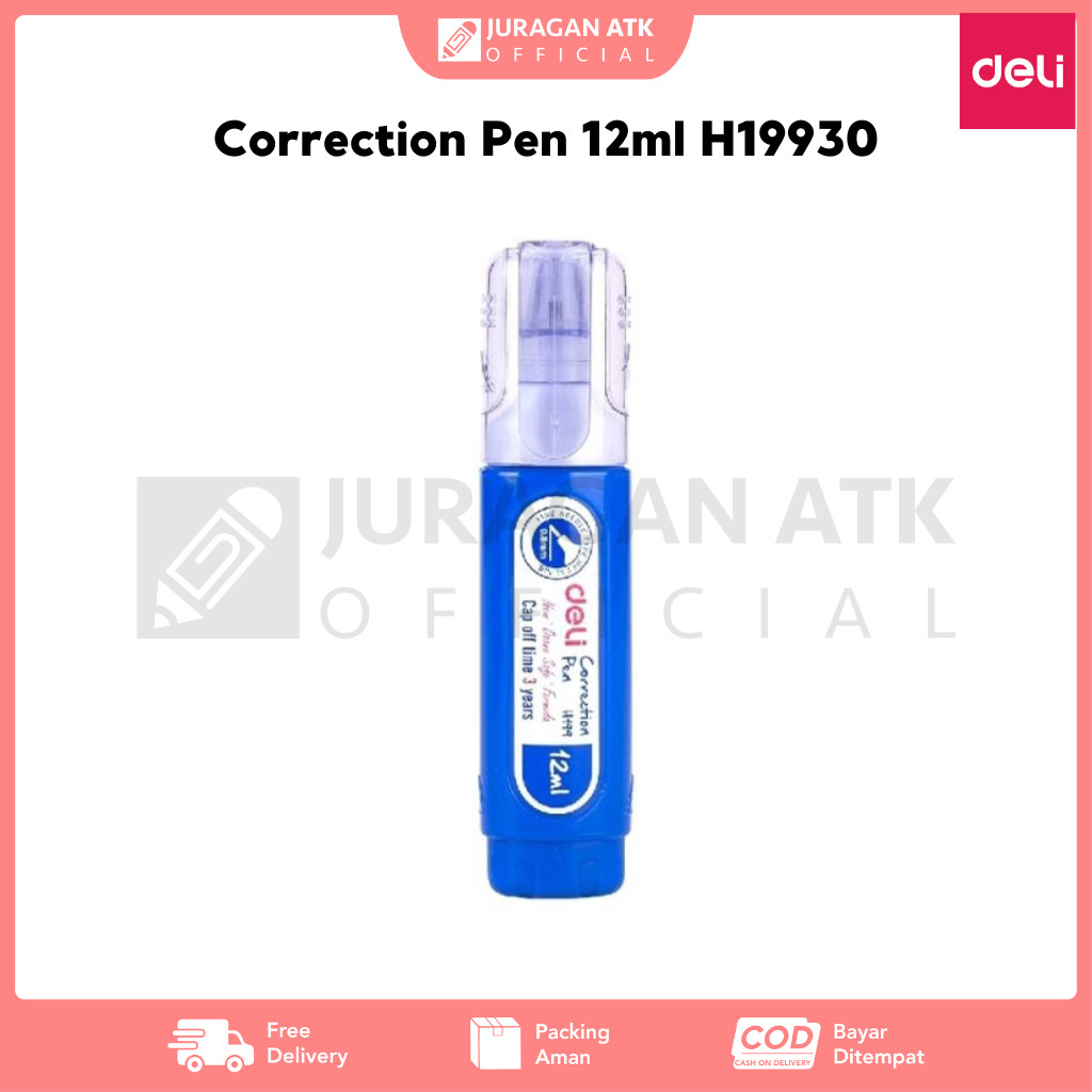 

Correction Pen 12ml Deli Tipe X Biru 12ml Deli H19930