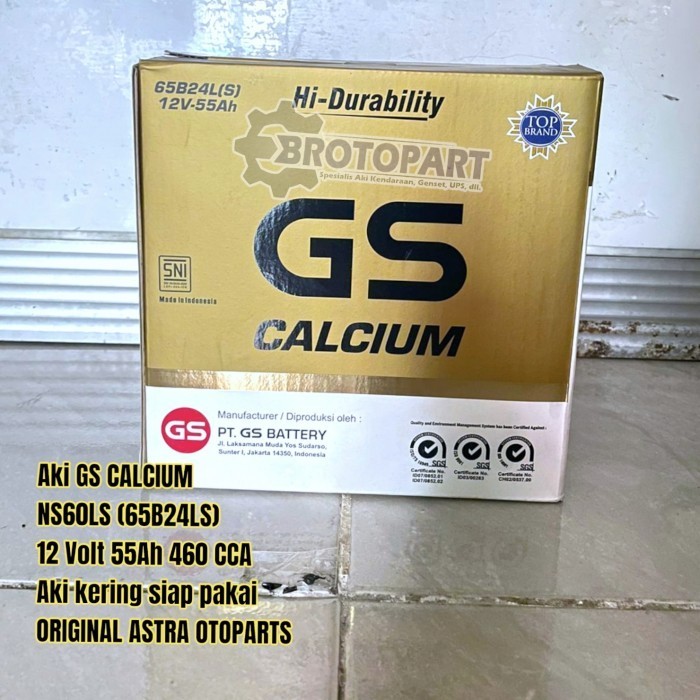 Aki Mobil Hyundai Accent Verna, Creta GS ASTRA CALCIUM NS60LS MF 55Ah