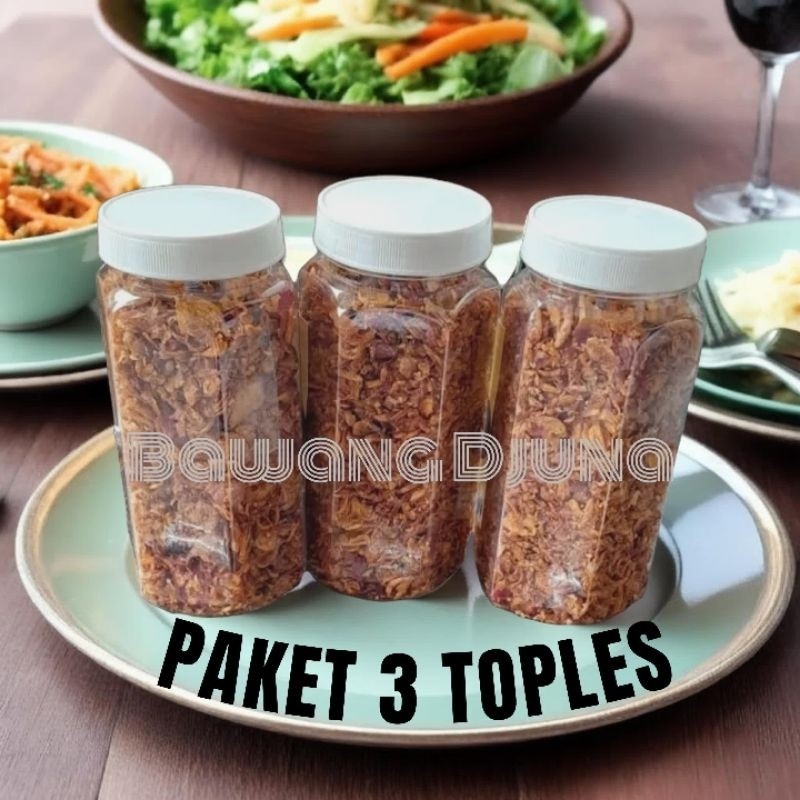 

PAKET 3 TOPLES 200gram Bawang Goreng Asli Brebes