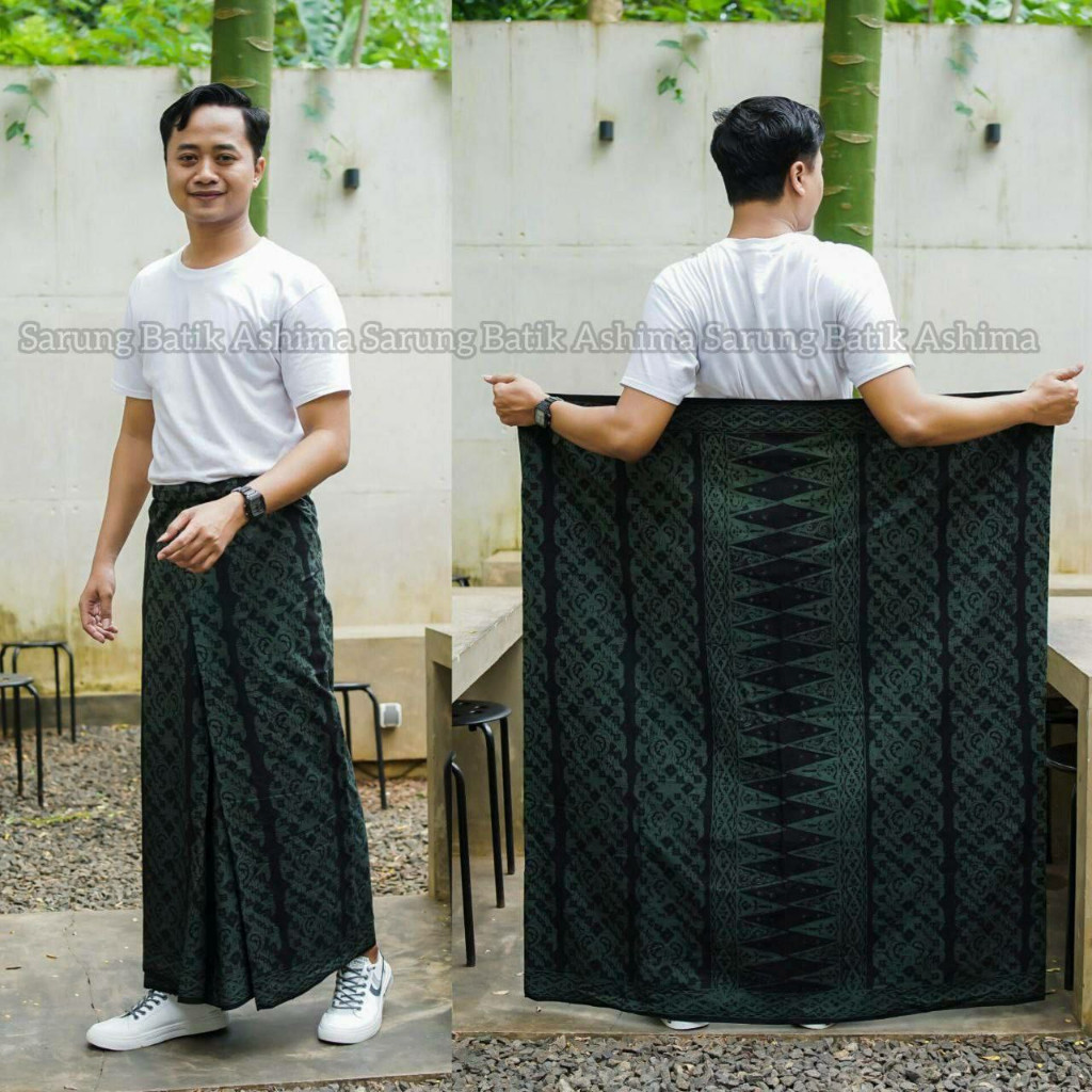 Sarung Batik Ashima 001 BestSeller hijau army