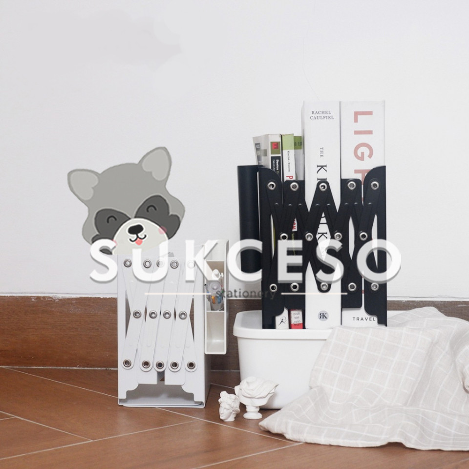 

PNM Storytime Penyangga Buku Adjustable Bookends with Pen Holder Packing Dus