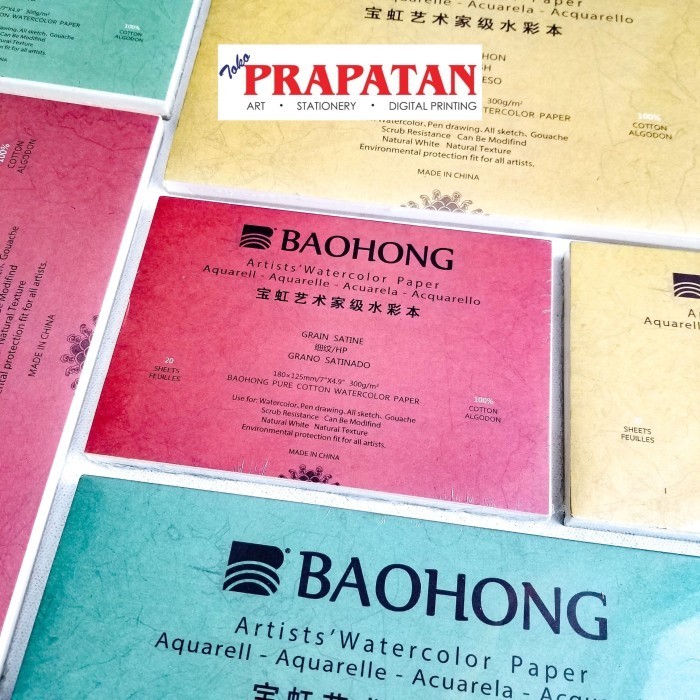 

Baohong Artist Watercolor Pad 180x125/260x180 HP.CP.ROUGH - 180X125HP -YY41