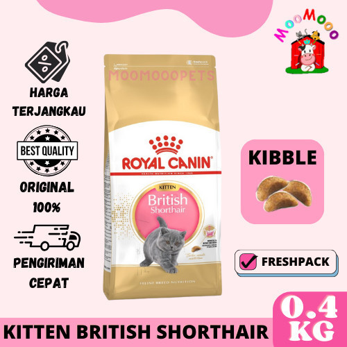 TERBARU- [Limited Stok] Royal Canin Kitten British Shorthair 400gr / Makanan Kucing Short Hair