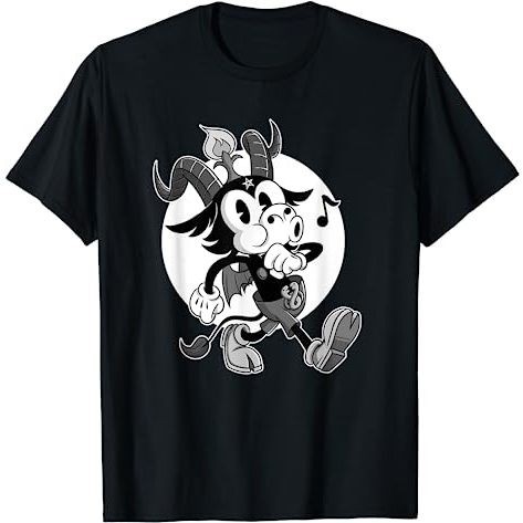 BAJU DISTRO Blackcraft Atheist Satan Baphomet goat Retro Cartoon Lucifer T-Shirt