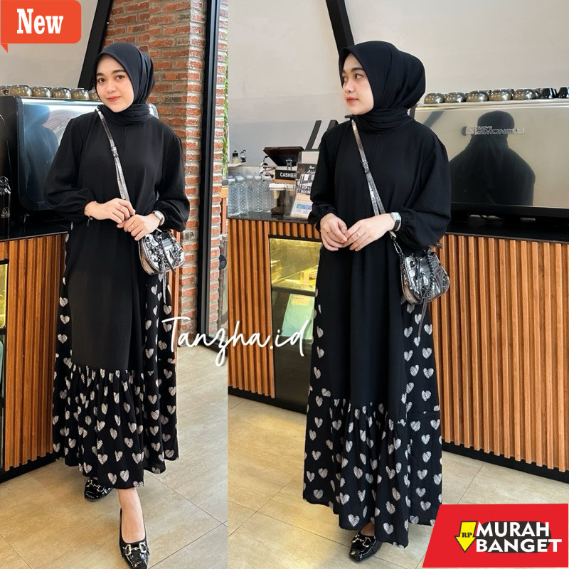 Gamis untuk  LEBARAN- Miura Dress // Dress Kombinasi Jumbo Busui