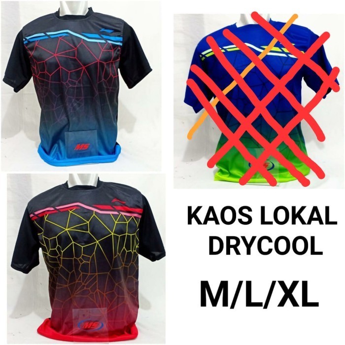Kaos Baju Badminton Lining Corak Crack -MNB24