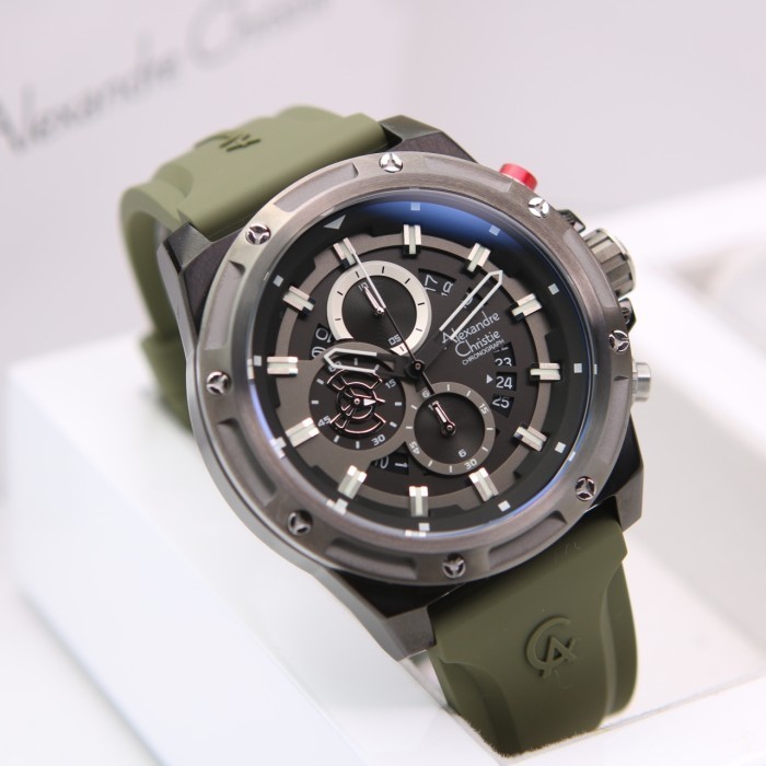 ALEXANDRE CHRISTIE AC6506 / AC 6506 CASE BLACK RUBBER ORIGINAL - black green
