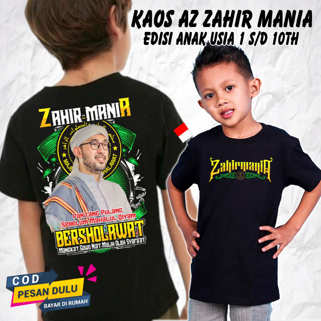 KAOS SHOLAWAT ANAK SYEKHER MANIA AZ ZAHIR | Baju Syekher Mania Kaos Zahir Mania Kaos Islam Kaos Dakw