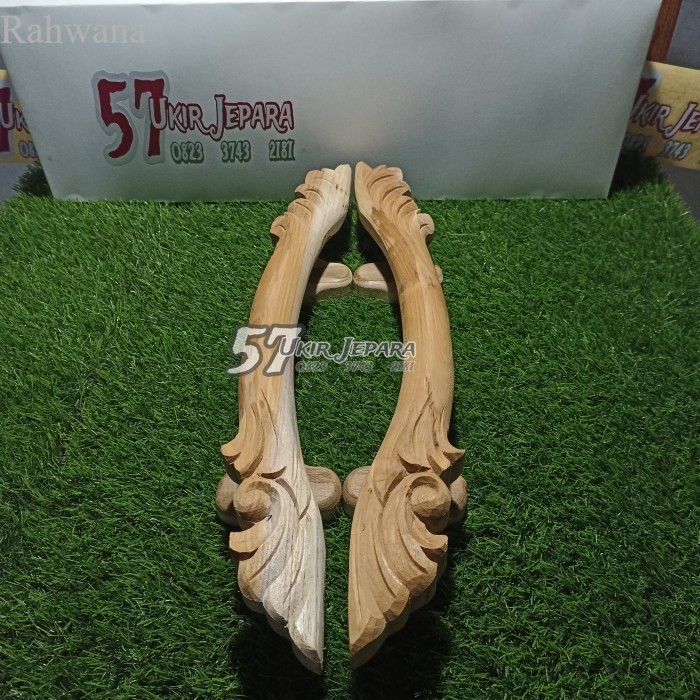 

Handel rumah ukir asli jepara - Gagang pintu bahan kayu jati - Matengan murah
